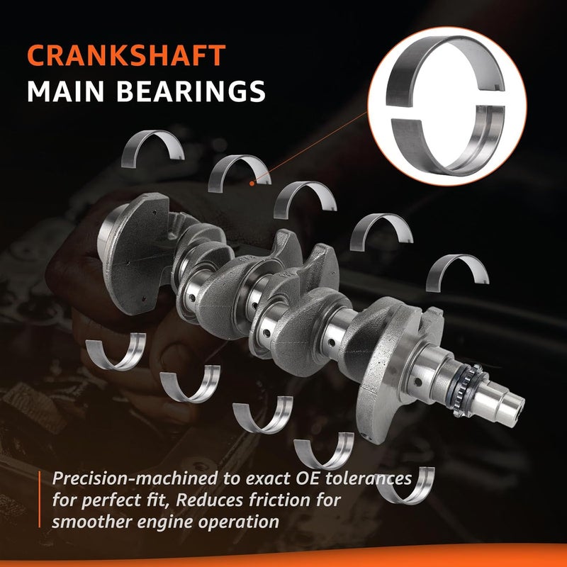 CHARMKER STD Engine Main & Rod Bearing Set Replacement for 2012-2019 Hyundai Accent Veloster for Kia Rio Soul 1.6L 1591CC L4 G4FD Engine Replace# 21020-2B100 23060-2B100 210202B100 - Image 4